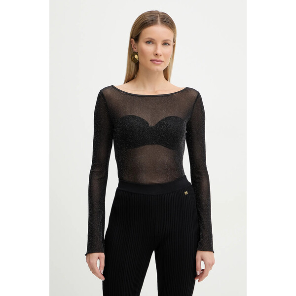 Fracomina longsleeve  damskie kolor czarny FR26ST3042J48101