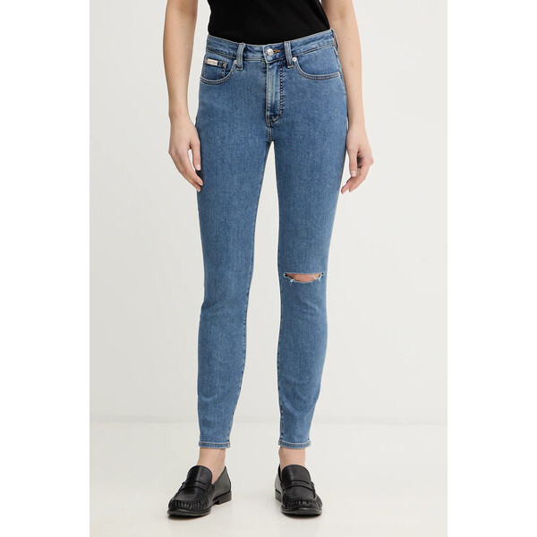 Calvin Klein Jeans jeansy  damskie kolor niebieski LV047E616G