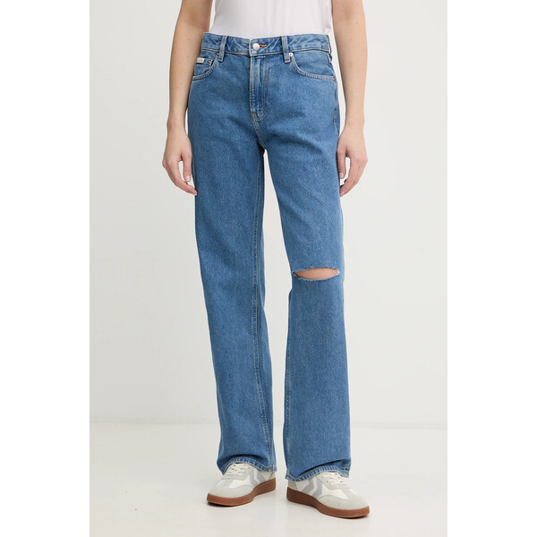 Calvin Klein Jeans jeansy  damskie medium waist LV047E609G