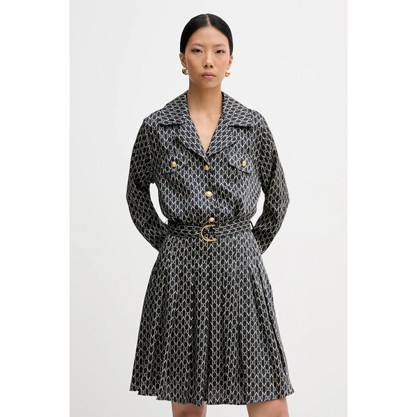 Marciano by Guess sukienka ELIDA  kolor granatowy mini rozkloszowana 6RGK30 7435A 6RGK30.7435A