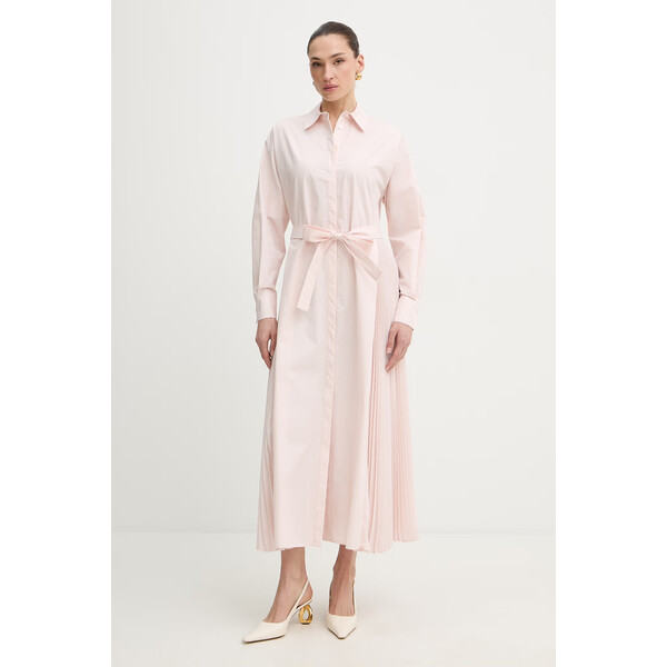Twinset sukienka  kolor różowy maxi rozkloszowana 261TE2031