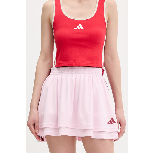 adidas spódnica House of Tiro  kolor różowy mini rozkloszowana KB6099