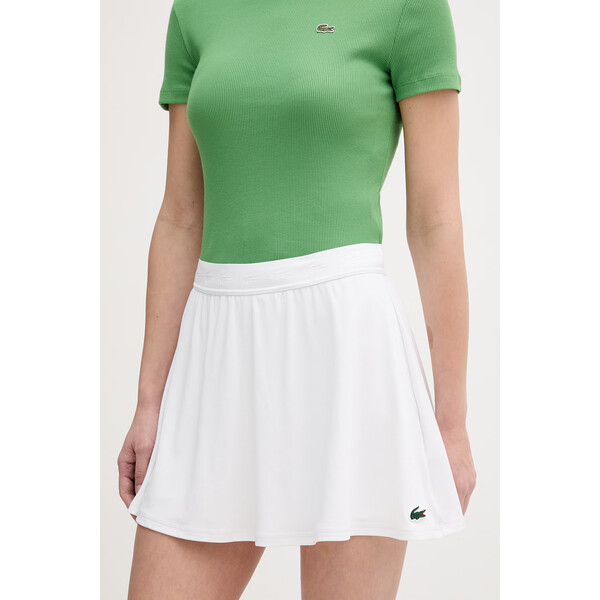 Lacoste spódnica  kolor biały mini rozkloszowana JF0218