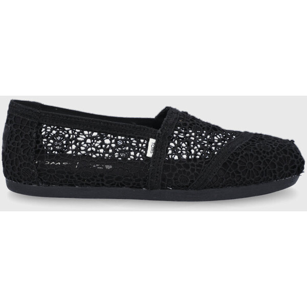 Toms Espadryle Moroccan Crochet Alpargata  kolor czarny 10016254