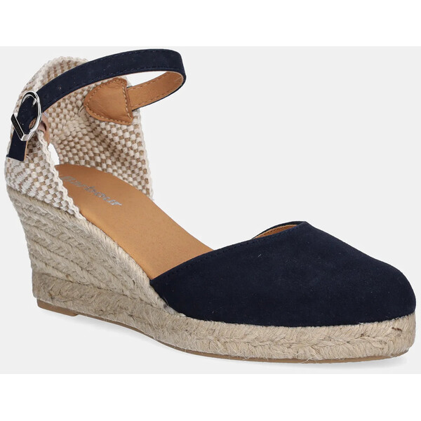 Barbour espadryle Elder  kolor granatowy na koturnie LFO0765NY31