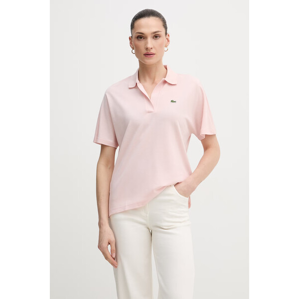 Lacoste polo  damski kolor różowy PF1123
