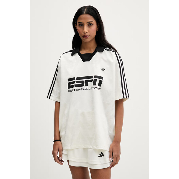 adidas Originals polo  damskie kolor beżowy KD2966