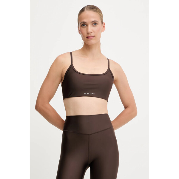 P.E Nation biustonosz sportowy Fairmont  kolor brązowy gładki 252C153