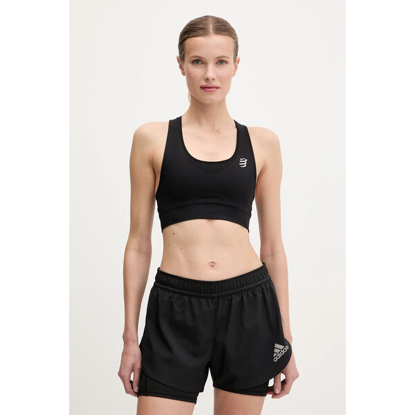Compressport biustonosz sportowy Feel Free  kolor czarny gładki AUNW718