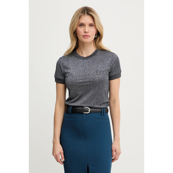 Patrizia Pepe t-shirt  kolor szary 8K0278 K128 8K0278.K128