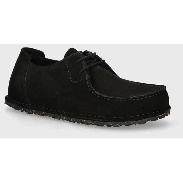 Birkenstock półbuty zamszowe Utti Lace  kolor czarny 1028597