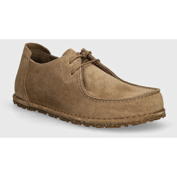 Birkenstock półbuty zamszowe Utti Lace  kolor beżowy 1027274 1027274.