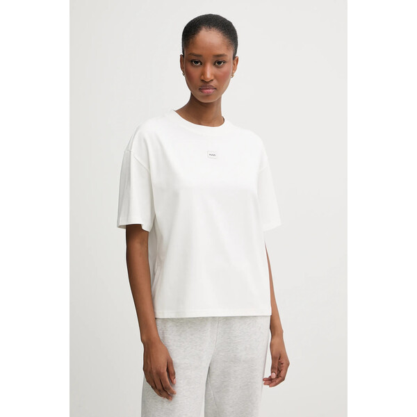 HUGO t-shirt SIGNATURE_TSHIRT  damski kolor beżowy 50556807