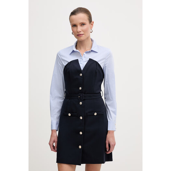 Morgan sukienka  kolor granatowy mini dopasowana RIVOL