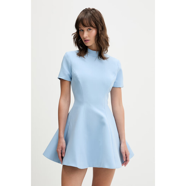 Bardot sukienka  kolor niebieski mini rozkloszowana 59907DB