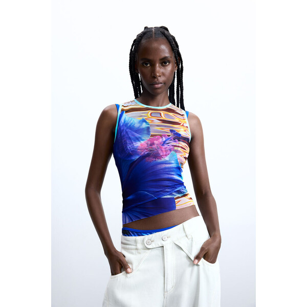 Desigual Koszulka akwarelne kwiaty 26SWTK565054