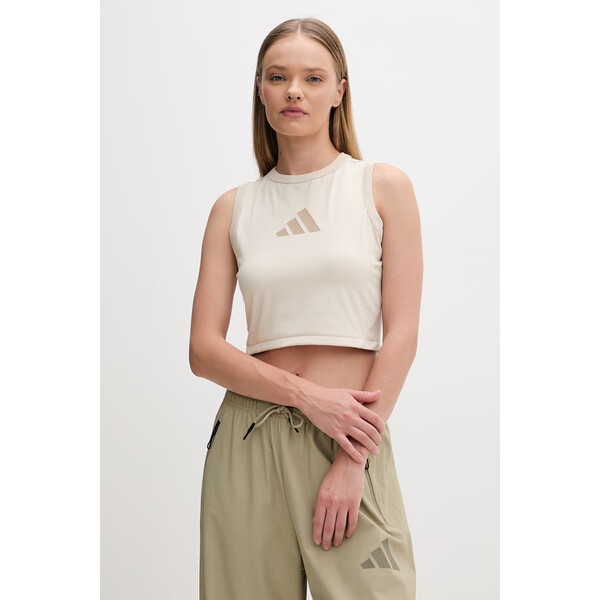 adidas crop top damskie x Z.N.E  beżowe KA0088