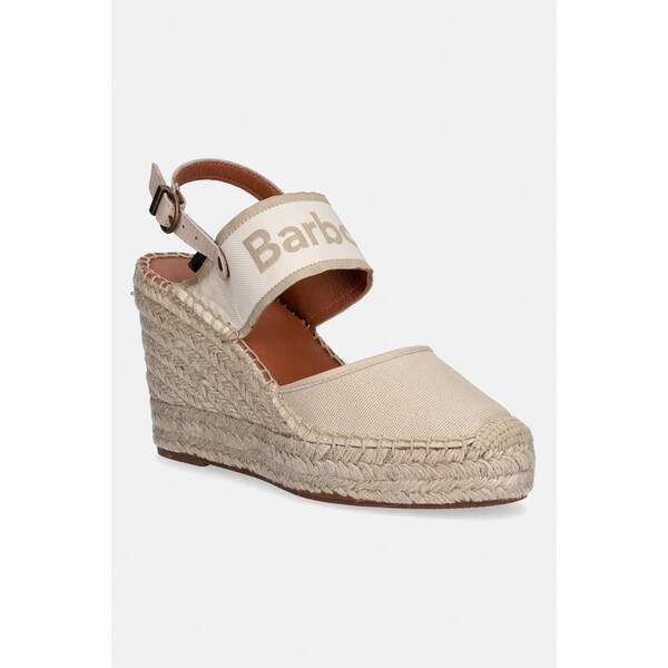 Barbour espadryle z odkrytą piętą damskie Lyndhurst  beżowe LFO0803BE52