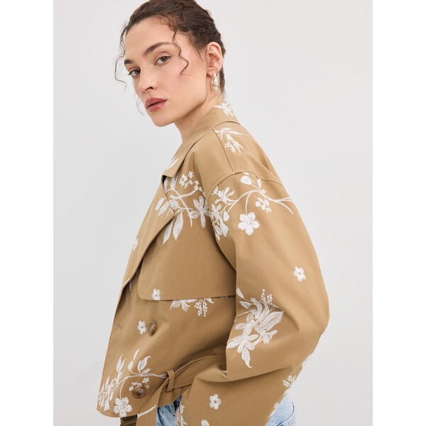 Mohito Krótki trencz z haftem 405JW-80X