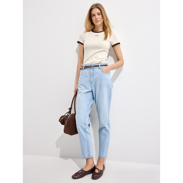 Mohito Jeansy paperbag z paskiem 639IH-05J