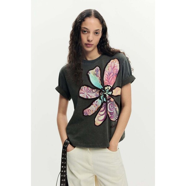 Desigual Koszulka w kwiatowy wzór 26SWTKY72008
