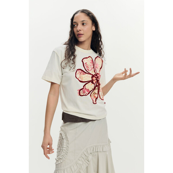 Desigual Koszulka z nadrukiem 26SWTKY71000