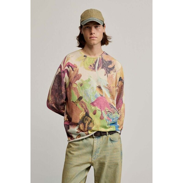 Desigual Wzorzysty sweter Gaugin 26SMJF181008