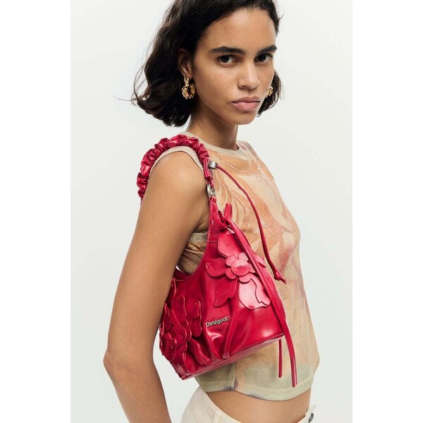 Desigual Mała torba z kwiatowymi aplikacjami 26SAXPCK3026U