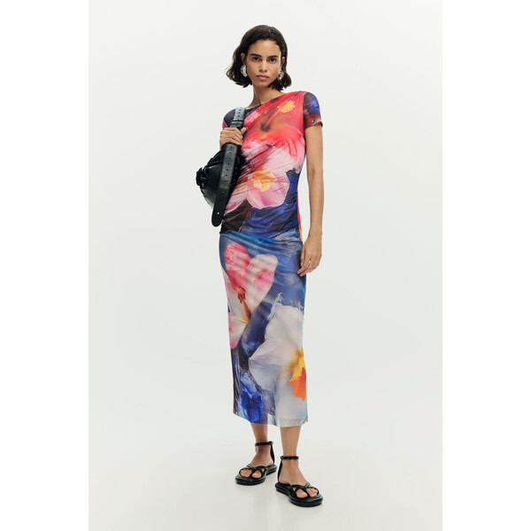 Desigual Sukienka bez rękawów we wzory 26SWVKXY9019