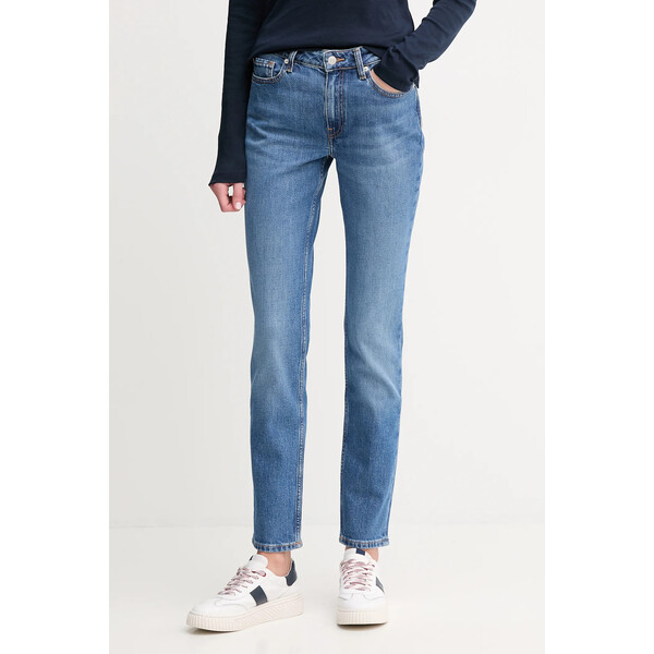 Tommy Hilfiger jeansy  damskie kolor niebieski WW0WW46721