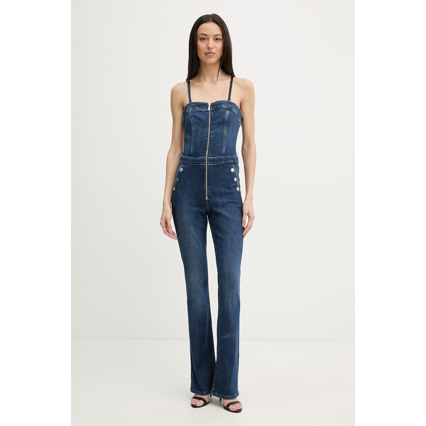 Guess kombinezon damski jeansowy VALE  granatowy W6RD0I D6883 W6RD0I.D6883