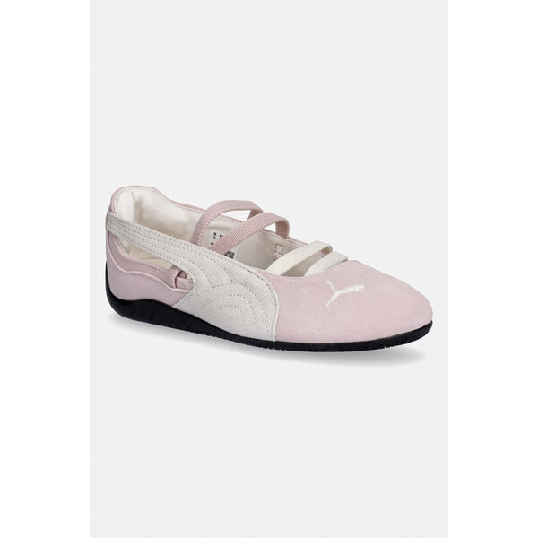 Puma baleriny zamszowe Speedcat Ballet  kolor różowy 401287