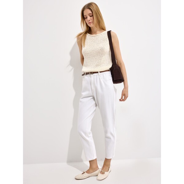 Mohito Jeansy paperbag z paskiem 639IH-00J