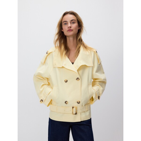 Reserved Krótki trencz z bawełny 525IA-02X