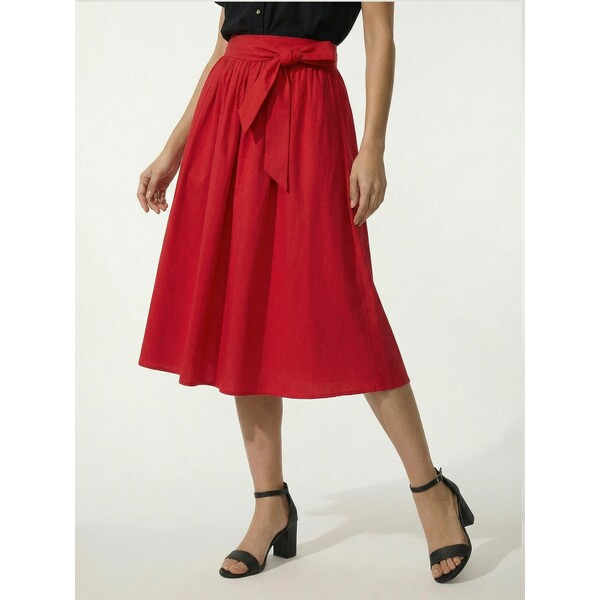 Sinsay Klasyczna spódnica midi z ozdobnym wiązaniem 305GZ-33X