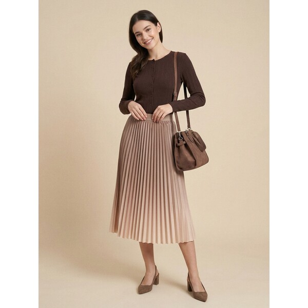 Sinsay Plisowana spódnica midi ombre 440HC-08X