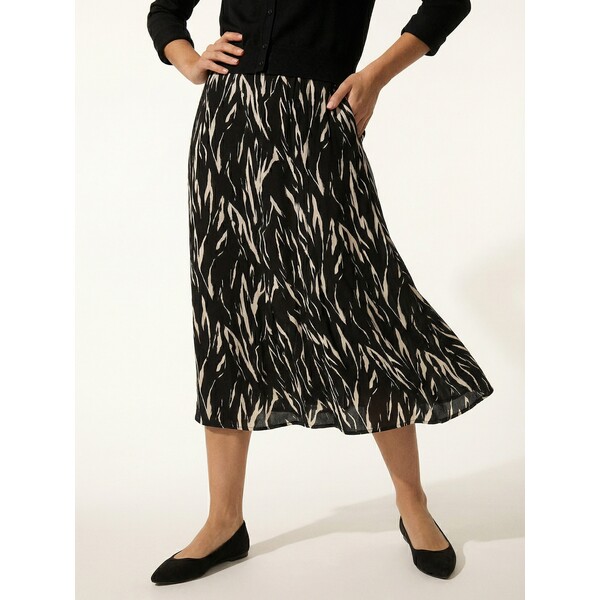 Sinsay Wiskozowa spódnica midi w abstrakcyjny wzór 355GZ-MLC