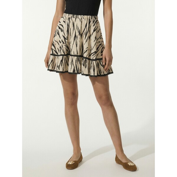 Sinsay Spódnica mini z falbanką w zeberkę 245GZ-MLC