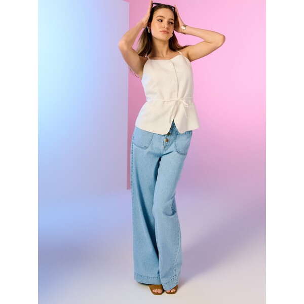 Sinsay Jeansy wide leg high waist 917FI-55J