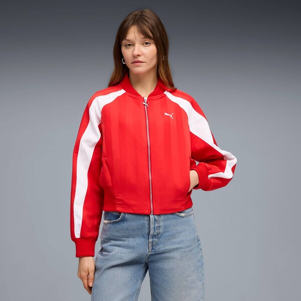 Damska kurtka FUTURE.PUMA.ARCHIVE o kroju oversize For All Time Red