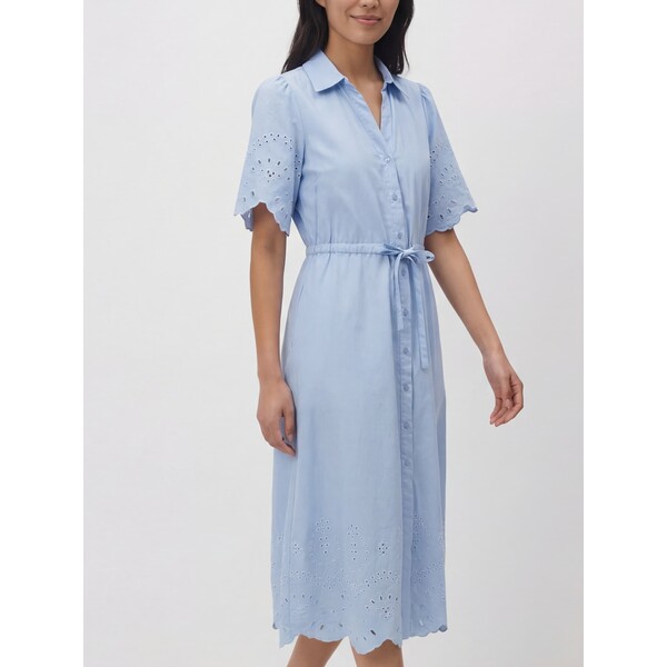 Reserved Bawełniana sukienka z ażurowymi wstawkami 459JO-50X