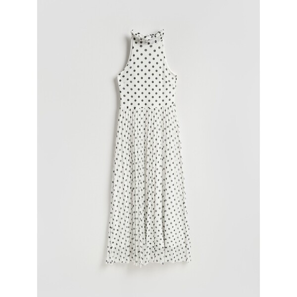 Reserved Plisowana sukienka z wiązaniem 690HS-00X