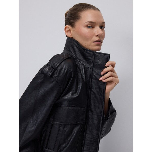 Reserved Skórzana kurtka biker 945JM-99X