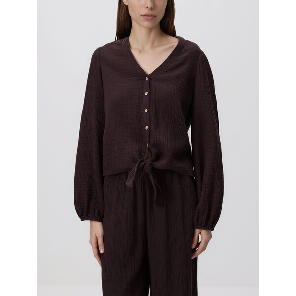 Reserved Muślinowa koszula z wiązaniem 790II-89X