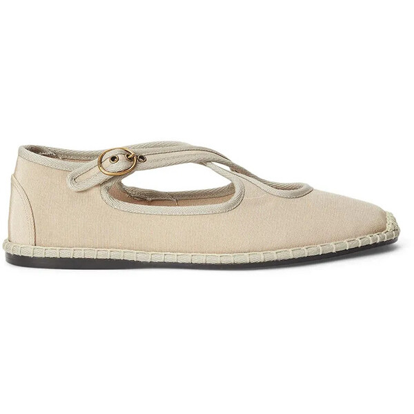 Polo Ralph Lauren espadryle Crss Flat  kolor beżowy 818P01577001 818P01577001.101