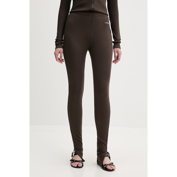 La Mania legginsy damskie z wiskozą BETSY  brązowe high waist