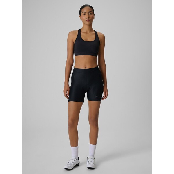 4F Spodenki kolarskie z piankowo-żelową wkładką damskie - czarne 4FWMM00TFSHF1309-20S