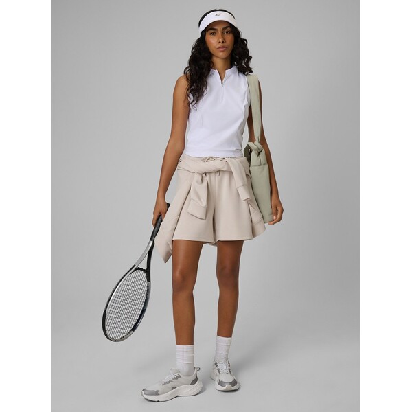 4F Spodenki dresowe z modalem damskie - białe 4FRSS24TSHOF667-11S