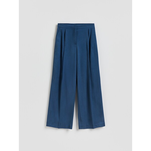 Reserved Spodnie wide leg z lyocellem 050KK-50X