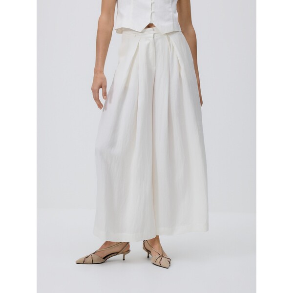 Reserved Szerokie spodnie z lyocellem 088JL-00X